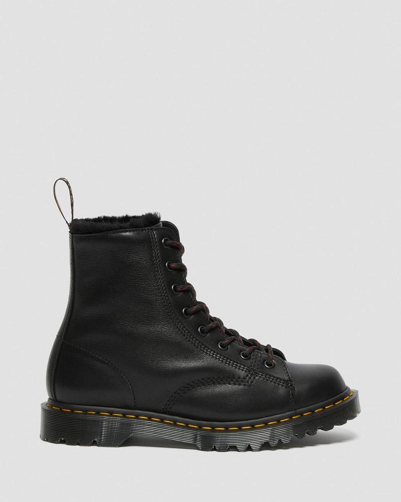 Botines Dr Martens Barton Made in England Shearling Forro Cuero Hombre Negros | MX 368OKI